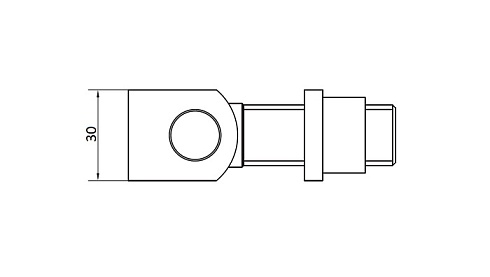 Комплектующие для распашных ворот Петля CAME H 18 регулируемая с гайкой, 42-68 мм, М18, приваривание в Геленджике