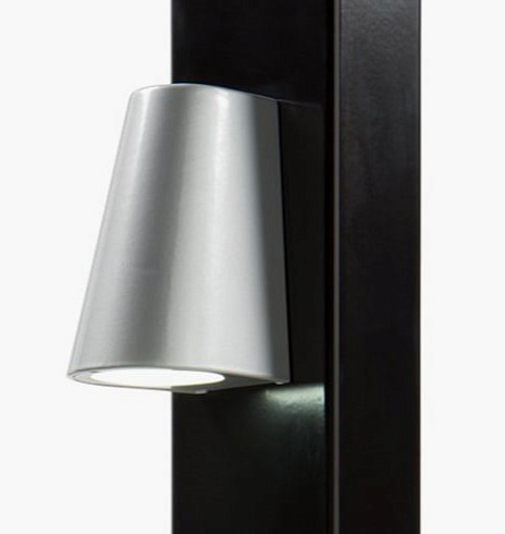 Заказать Элегантное LED-освещение Locinox (Бельгия) TRICONE для ворот, цвета zilver и 9005 (черный) в Геленджике
